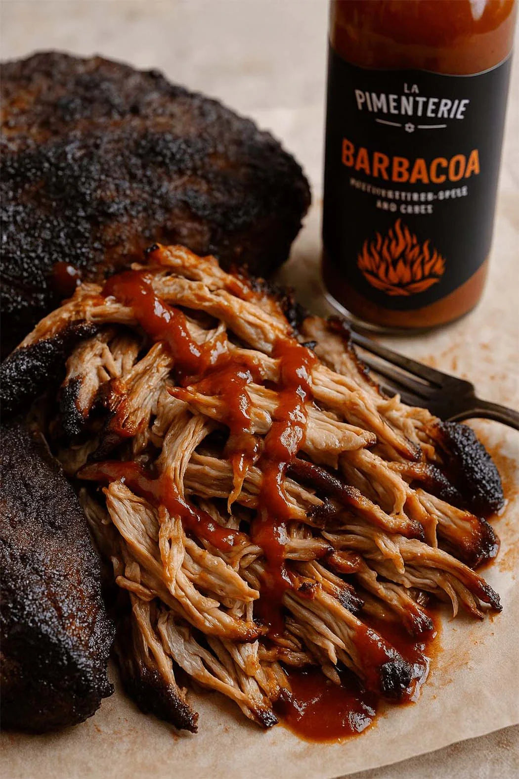 PORC EFFILOCHÉ À LA SAUCE BARBACOA