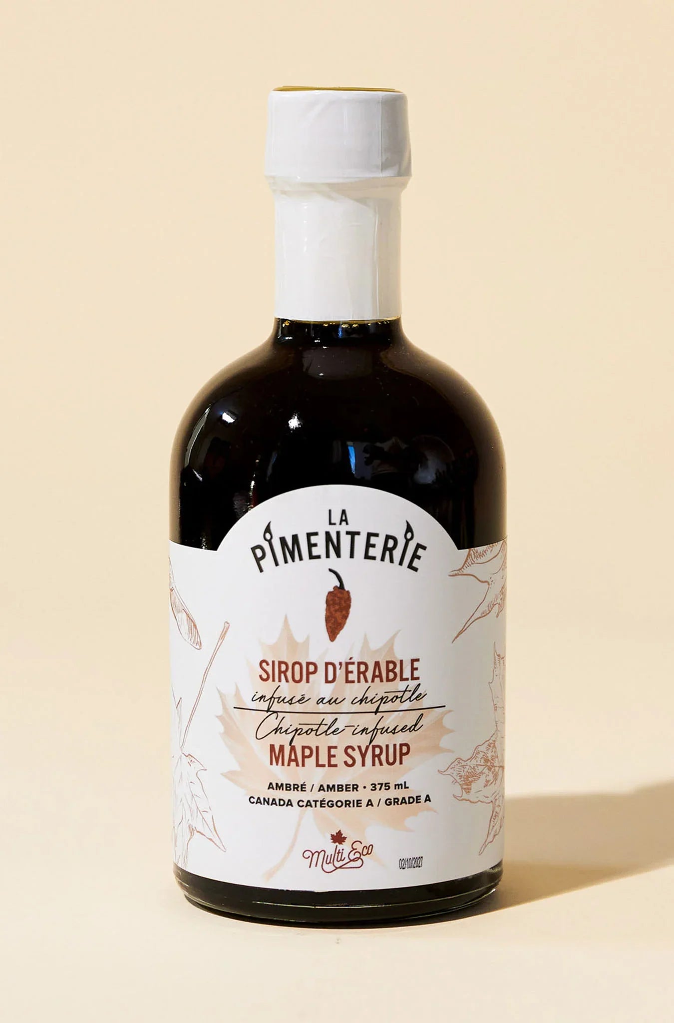 Sirop d'Érable infusé aux Piments Chipotle - sauce piquante - hot sauce - Autres-La Pimenterie