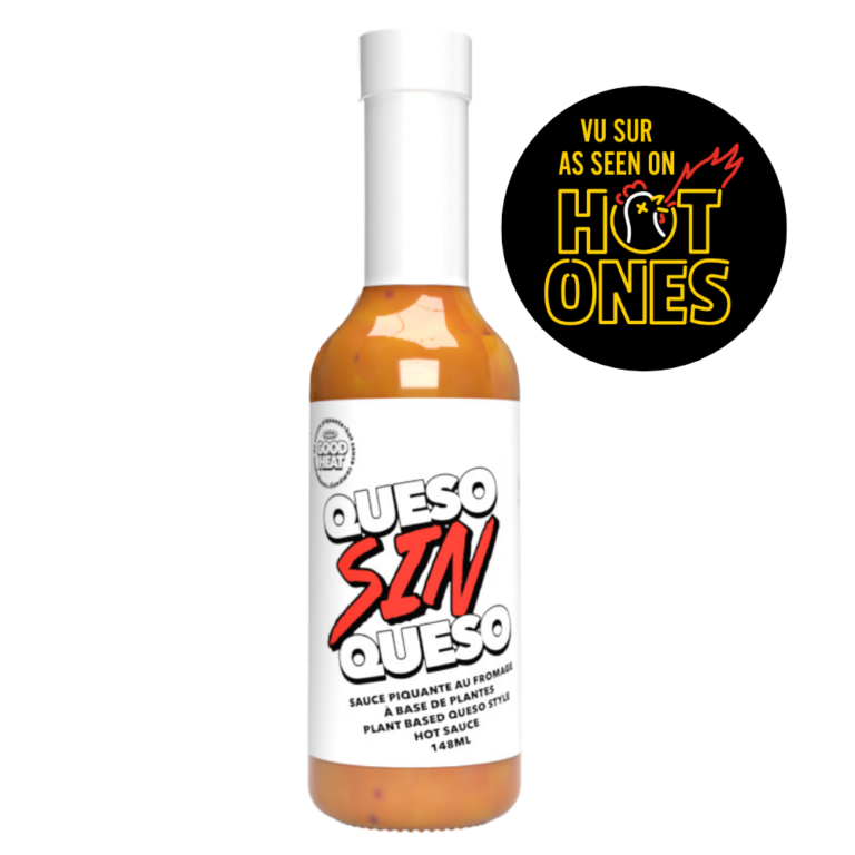 Queso sin queso hot ones vegan hot sauce